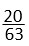 fraction 20 over 63
