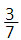 fraction 3 over 7